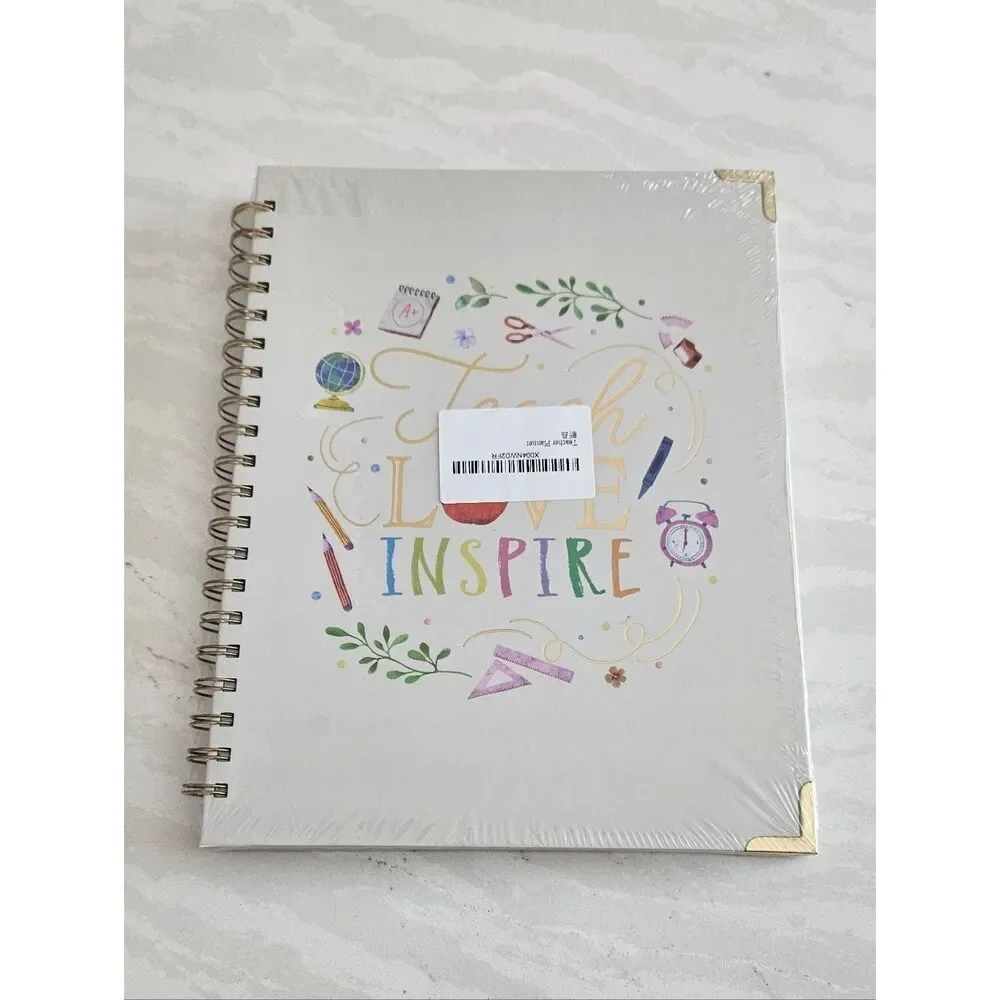 Teach Love Inspire Teacher Planner Spiral Notebook Journal